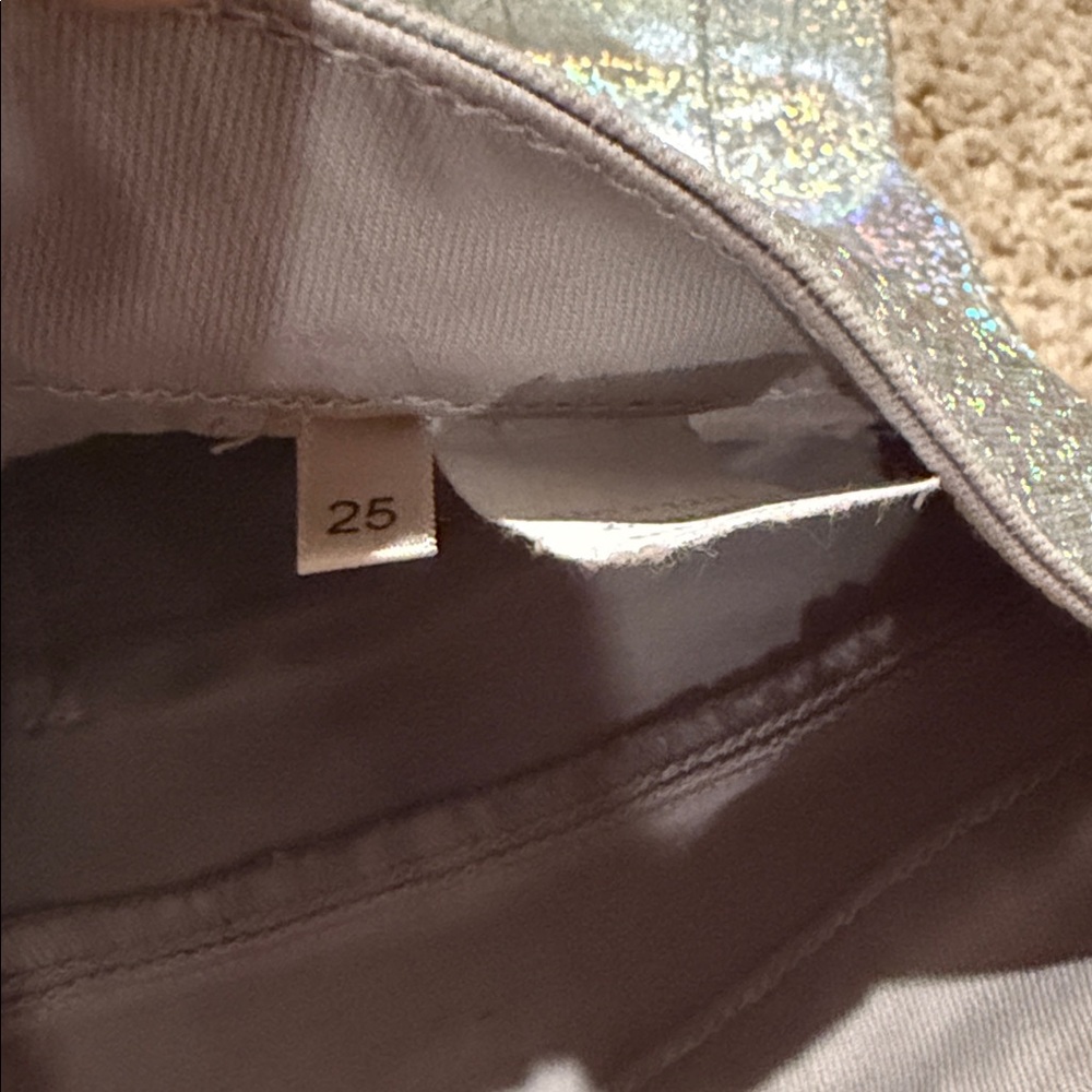 L'AGENCE Iridescent Silver Pants - Picture 2 of 3